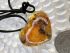 Amber pendant big heart 