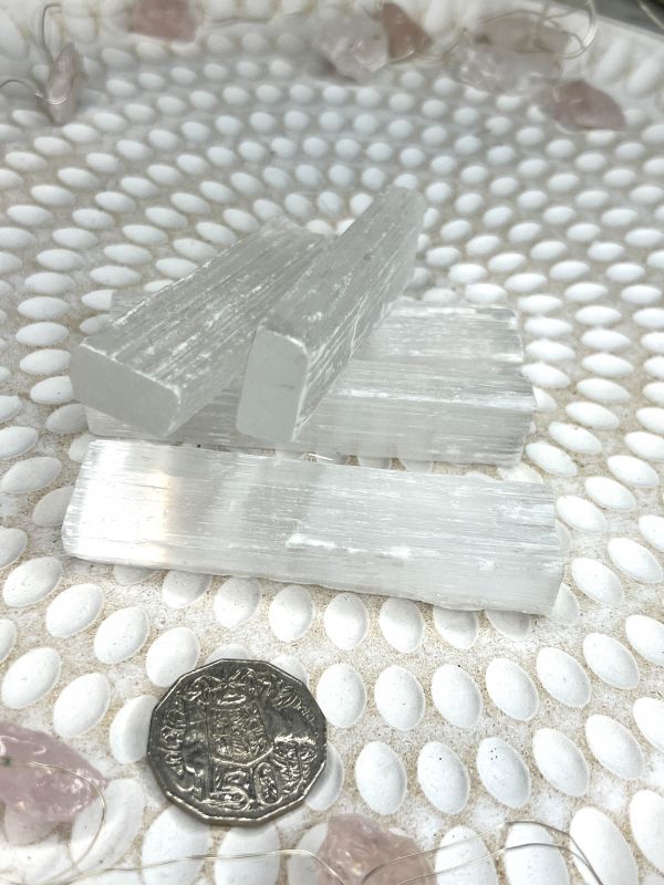 Selenite Stick from Morocco, 10 cm