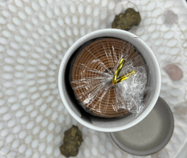 Spiral made of natural sandalwood